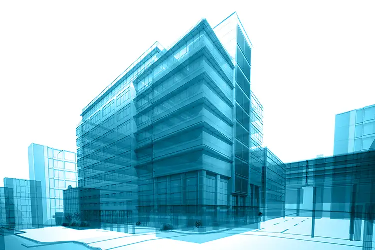 transparentes Gebäude